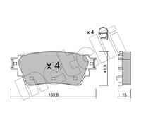 Pastiglie freno 22-1294-0 METELLI per NISSAN ARIYA