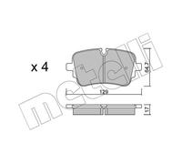 METELLI Pastiglie Freno Kit per Audi Q7 4M 4MB 4MG A6 Avant C8 4A5