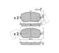 METELLI Pastiglie Freno Kit per Mercedes-Benz C-Class Modello T