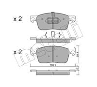METELLI Pastiglie Frontale per Citroën Spacetourer Jumpy Peugeot Traveller