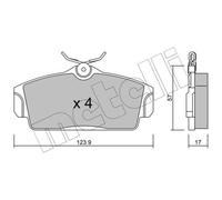 METELLI Pastiglie Frontale per Nissan Almera II Hatchback Primera Traveller