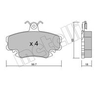 METELLI Pastiglie Frontale per Renault Twingo II Clio Dacia Logan MCV Sandero