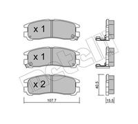METELLI Pastiglie Posteriore per Mitsubishi Pajero Pinin Galant VI Station Wagon