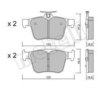 METELLI Pastiglie Posteriore per VW Passat Variant Golf VII Skoda Superb III