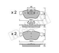 METELLI Serie Bremsbeläge Bremsbelegsatz Anteriore Per Renault Megane II Scénic