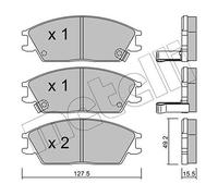 metelligroup 22-0081-1 Pastiglie Freno anteriori, Made in Italy, Pezzo di Ricambio per Auto / Automobile, Kit da 4 Pezzi, Certificate ECE R90, Prive di Rame