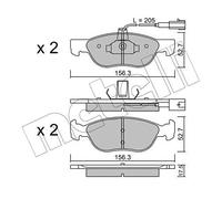 metelligroup 22-0082-1 - Made in Italy - Pastiglie Freno anteriori