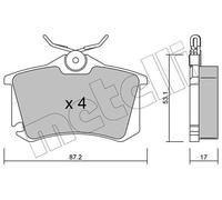 metelligroup 22-0100-5 - Made in Italy - Pastiglie Freno