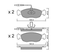 metelligroup 22-0156-0 - Made in Italy - Pastiglie Freno anteriori