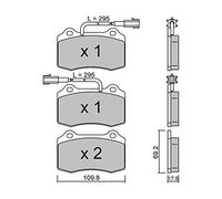 Metelli Pattini Freno Alfa Romeo 156 Estate (932) 3.2 Gta 22-0251-0