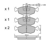 metelligroup 22-0274-0 - Made in Italy - Pastiglie Freno anteriori