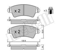 metelligroup 22-0313-0 - Made in Italy - Pastiglie Freno anteriori