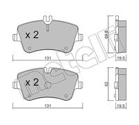 PASTIGLIE FRENO ANTERIORI MERCEDES CLASSE C 203 CLK 209 CLC SLK WVA23144 2203420