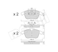metelligroup 22-0675-4 - Made in Italy - Pastiglie Freno anteriori