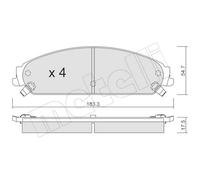 metelligroup 22-0717-0 - Made in Italy - Pastiglie Freno anteriori