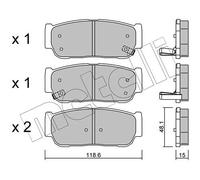 metelligroup 22-0727-0 - Pastiglie Freno posteriori