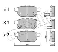 metelligroup 22-0746-0 - Pastiglie Freno