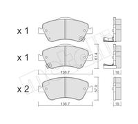 metelligroup 22-0794-0 - Made in Italy - Pastiglie Freno anteriori