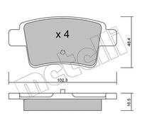 Metelli Pattini Freno Citroen C4 Grand Picasso (Ua_) 1.6 22-0801-0