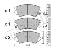 metelligroup 22-0842-0 - Made in Italy - Pastiglie Freno