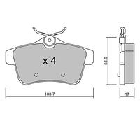 metelligroup 22-0855-0 - Made in Italy - Pastiglie Freno