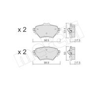 metelligroup 22-0987-0 - Made in Italy - Pastiglie Freno