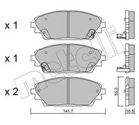 Kit Pastiglie Freno Freno A Disco Metelli 22-0992-0 per Mazda Assale Anteriore