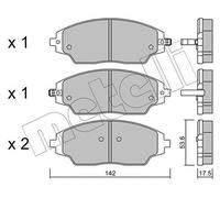 metelligroup 22-1008-0 - Pastiglie Freno