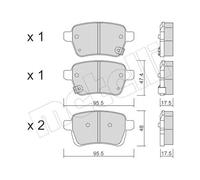 metelligroup 22-1012-0 - Made in Italy - Pastiglie Freno