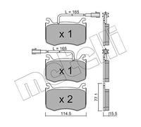 METELLI Kit pastiglie freno, Freno a disco 22-1099-0