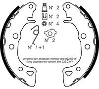 metelligroup 53-0021K Ganasce Freno Made in Italy, Pezzo di Ricambio per Auto/Automobile, Kit Composto da 4 Pezzi, Certificate ECE R90