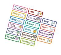 Meteo Tema Educativo Flashcards 16Sheet Vocabolario Carte 26x8.9cm Prescolare Insegnamento Risorsa Meteo Vocabolario Per Il Bambino