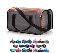 meteor Borsa per Palestra per la Piscina - Borsone da Viaggio - Una borsa sportiva spaziosa e comoda e per weekend, campeggio, ogni viaggio - con tracolla (20L) e (40L) (Arancio/grigio, 40L)