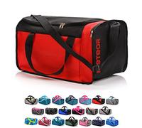 meteor Borsa per Palestra per la Piscina - Borsone da Viaggio - Una borsa sportiva spaziosa e comoda e per weekend, campeggio, ogni viaggio - con tracolla (20L) e (40L) (Rosso/nero, 20L)