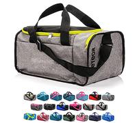 meteor Borsa per Palestra e Piscina - Borsone da Viaggio - sportiva spaziosa e comoda per weekend, campeggio - con tracolla (20L) e (40L) (Neon verde/grigio)