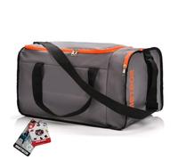 meteor Borsa per Palestra per la Piscina - Borsone da Viaggio - Una borsa sportiva spaziosa e comoda e per weekend, campeggio, ogni viaggio - con tracolla (20L) e (40L) (Arancio/grigio, 20L)