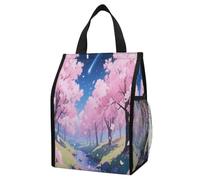Meteor - Borsa termica per il pranzo, con bosco di ciliegio, capacità 12 l, con doppie tasche laterali, pieghevole, a prova di perdite, riutilizzabile, per picnic, lavoro, viaggi, ufficio, spiaggia