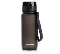 meteor Bottiglia Acqua Senza BPA Borraccia per Bambini Adolescenti e Adulti per Bici Sportivo Campeggio Scuola Ufficio Palestra Plastica Tritan (650ml, Nero)