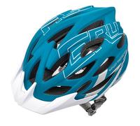 meteor Casco Bici Ideale per Giovani e Adulti Caschi Perfetto per Downhill Enduro Ciclismo MTB Scooter Ideale per Tutte Le Forme di attività in Bicicletta Gruver (M(55-58 cm), Blu/Bianco)