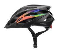 Meteor Casco Bici per Giovani e Adulti per Donna e Uomo Caschi Perfetto per Downhill Ciclismo MTB Scooter Helmet Ideale per Tutte Le Forme di attività in Bicicletta Shimmer, Nero, M 55-58 cm