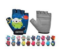 meteor Guanti da Ciclismo da Bambino con Corto Mezze Dita - Guanti da Ciclista per Bambini - Sicurezza Accessori - Mano Protect