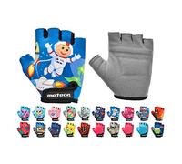meteor Guanti da Ciclismo da Bambino con Corto Mezze Dita - Guanti da Ciclista per Bambini - Sicurezza Accessori - Mano Protect