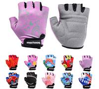 meteor Guanti da Ciclismo da Bambino con Corto Mezze Dita - Guanti da Ciclista per Bambini - Sicurezza Accessori - Mano Protect