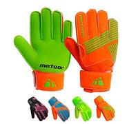 meteor Guanti Portiere per Bambini e Giovani - Ottima Sicura, Funzionalità e Vestibilità - Alenamento e Giochi Ricreativi - Calcio Football Bimbo Gioventù CATCH (#4, arancione)