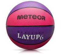 meteor Palla Basket Pallone Basketball - Taglia 5 o 6 o 7 - Giovani & Adulti Ideale per Formazione Pallacanestro - Layup