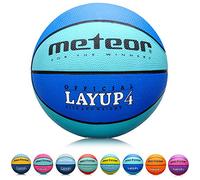 meteor Pallone Basket Palla da Basketball - Dimensione Bambini Giovani Ideale per Allenamento e Divertimento - Gonfiabili Pallacanestro Mini con Superficie Antiscivolo Layup