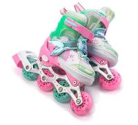 meteor Pattini 4 in 1 Regolabili - per Bambini - Multifunzionali Tri-Skate Roller Inline per Principianti - Regolazione a 4 Misure - Stabili e Confortevoli