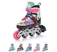 meteor Pattini 4 in 1 Regolabili - per Bambini - Multifunzionali Tri-Skate Roller Inline per Principianti - Regolazione a 4 Misure - Stabili e Confortevoli