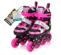 meteor Pattini 4 in 1 Regolabili - per Bambini - Multifunzionali Tri-Skate Roller Inline per Principianti - Regolazione a 4 Misure - Stabili e Confortevoli