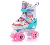 meteor Pattini a rotelle discoteca skate - Roller Parallel 4 ruote - Pattini da pattinaggio in quad per bambini Adolescenti e adulti - Taglia regolabile
